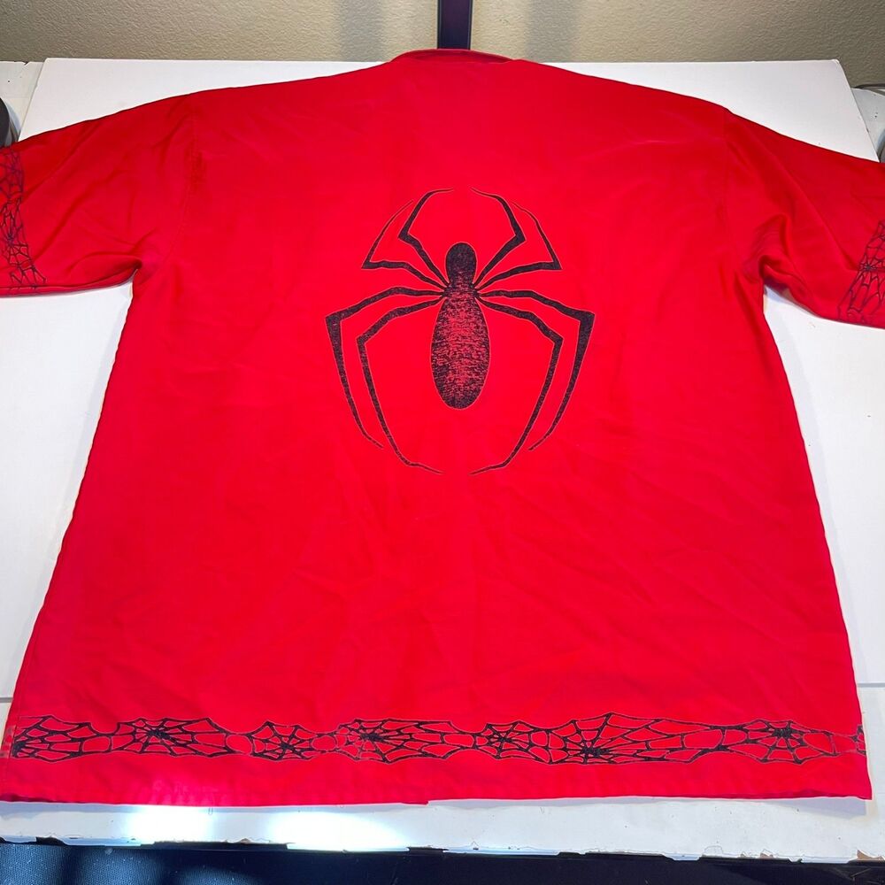 Vintage SpiderMan 1990s Button Up Shirt Sz Mens XXL Y2K Rare Marvel Collectible